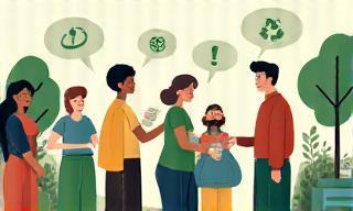 People sharing information about recycling