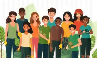 Diverse group of people collaborating